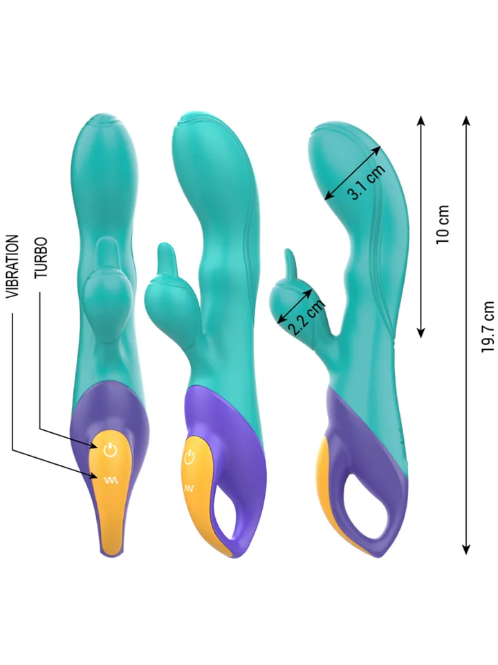 Fred Rabbit Vibrator Blue - Triušio vibratorius 3