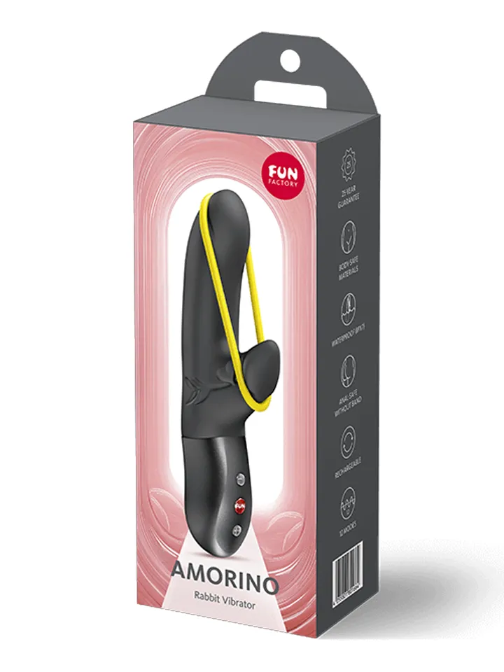 Fun Factory Amorino Rabbit Vibrator Black - Triušio vibratorius 3 [full]