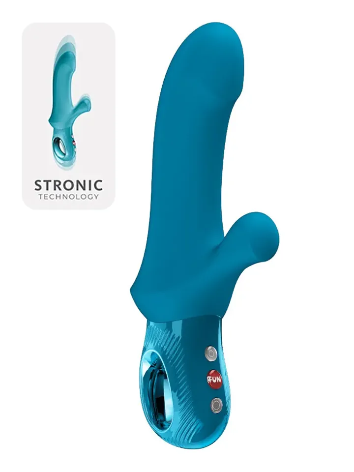 Fun Factory Bi Stronic Curve Thrusting Rabbit Pulsator Aqua - Triušio vibratorius 1 [full]