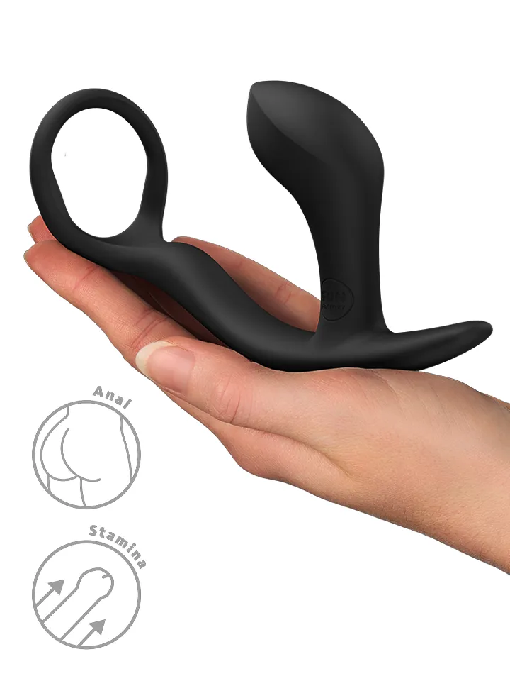 Fun Factory Bootie Ring Anal Plug Black - Analinis kištukas su varpos žiedu 2 [full]