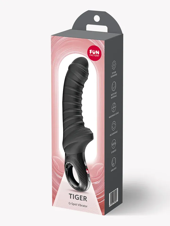 Fun Factory Tiger G-Spot Vibrator Black - Vibruojantis dildo 5 [full]