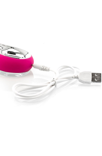 G-Spot Vibrator USB-Rechargeable Pink 20cm - G taško vibratorius 2