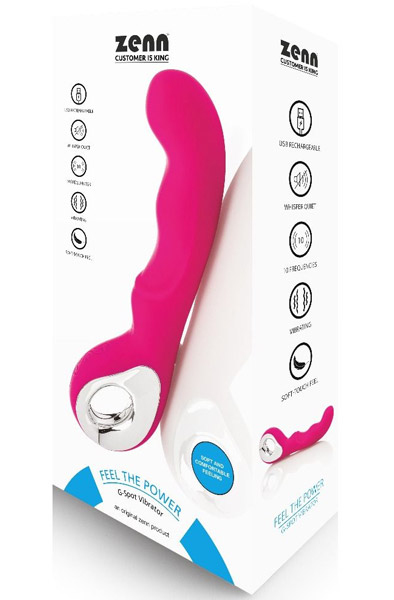 G-Spot Vibrator USB-Rechargeable Pink 20cm - G taško vibratorius 3