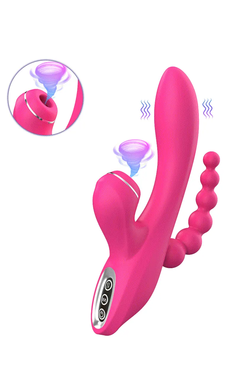 G-spot Vibrator With Sucking & Anal Beads - Triušio vibratorius 1 [full]