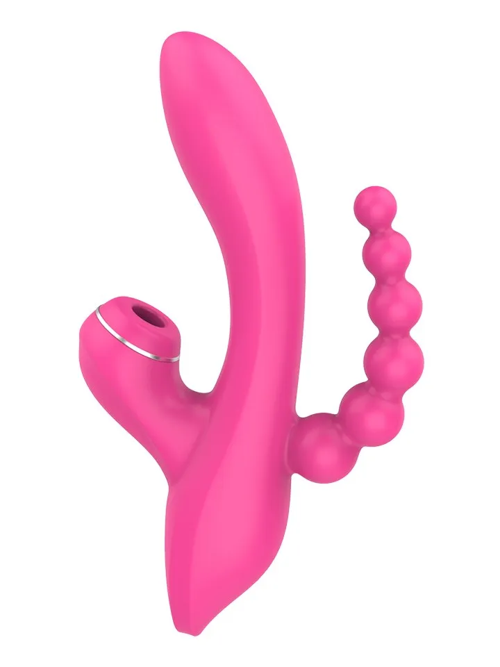 G-spot Vibrator With Sucking & Anal Beads - Triušio vibratorius 5 [full]