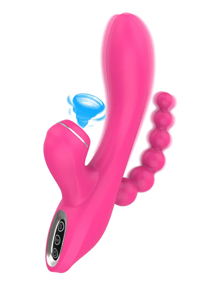 G-spot Vibrator With Sucking & Anal Beads - Triušio vibratorius 6 [full]