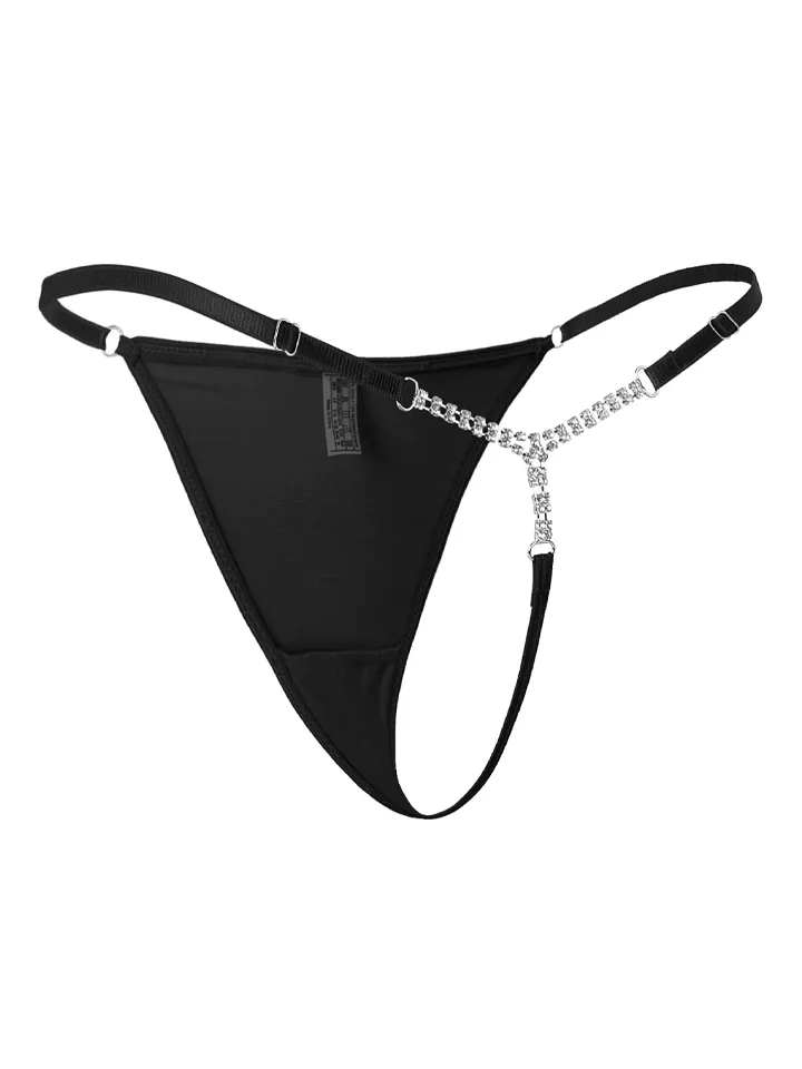 G-String Diamond Back Black - Kelnaitės 3 [full]
