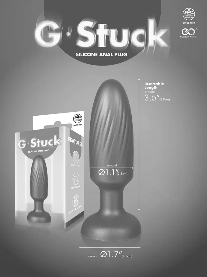 G-Stuck Silicone Butt Plug Blue - Analinis kištukas 2 [full]