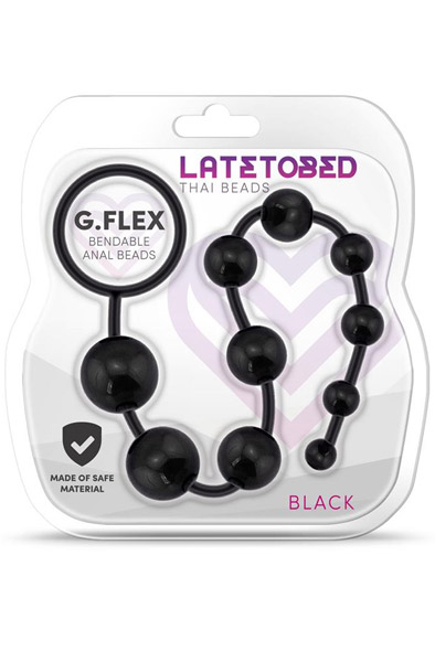 G.Flex Bendable Anal Beads Black - Analiniai karoliukai 2