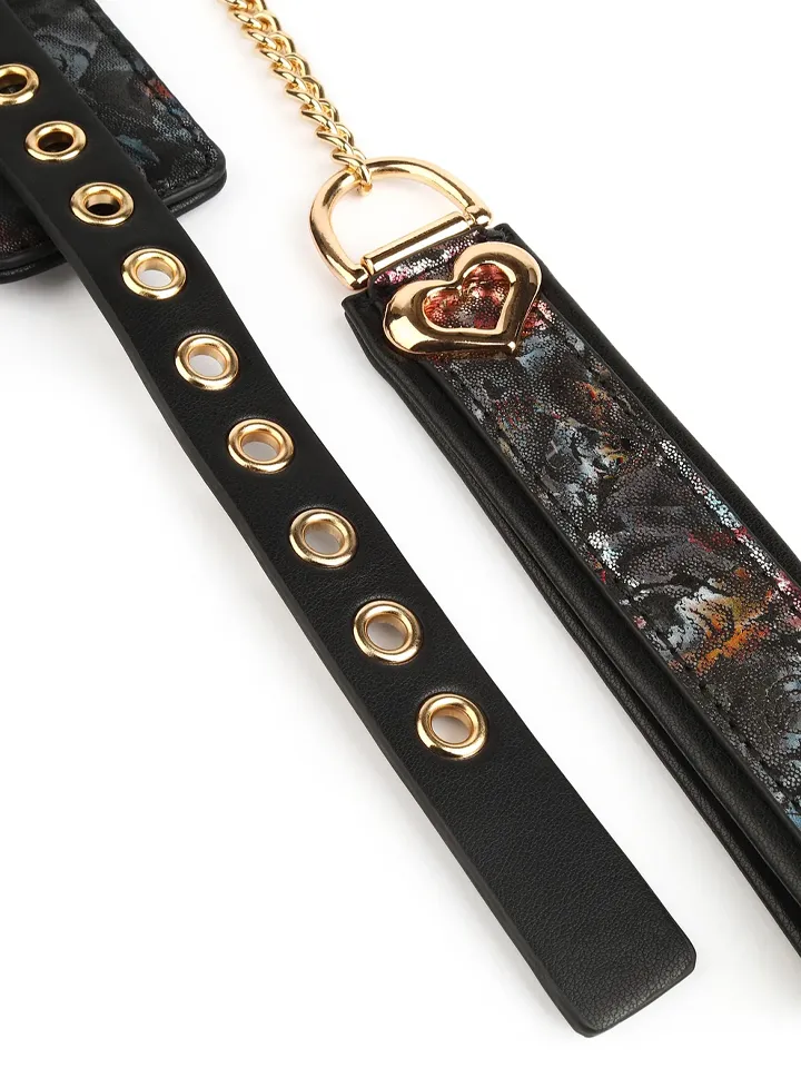 Geisha Floral Jacquard Collar & Leash - Apykaklė ir pavadėlis 3 [full]