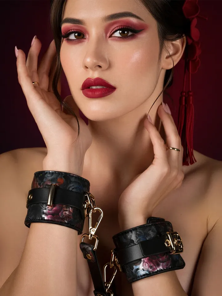 Geisha Floral Jacquard Wrist Cuffs - Antrankiai 1 [full]