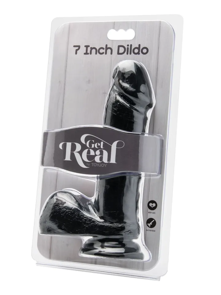 Get Real Dildo With Balls Black 18 cm - Gyvenimo dildo 2 [full]