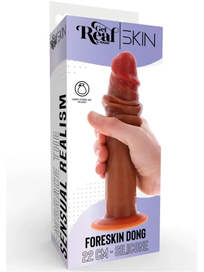 Get Real Silicone Foreskin Dong 22 cm - Gyvenimo dildo 5