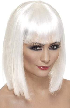 Glam Short Wig White - Perukas 1