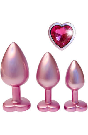 Gleaming Love Pearl Plug Set Pink - Analinis kištuko rinkinys 1