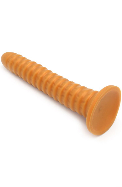Gold Play Ribbed Large 35cm Ø6,5cm - Analinis dildo 2
