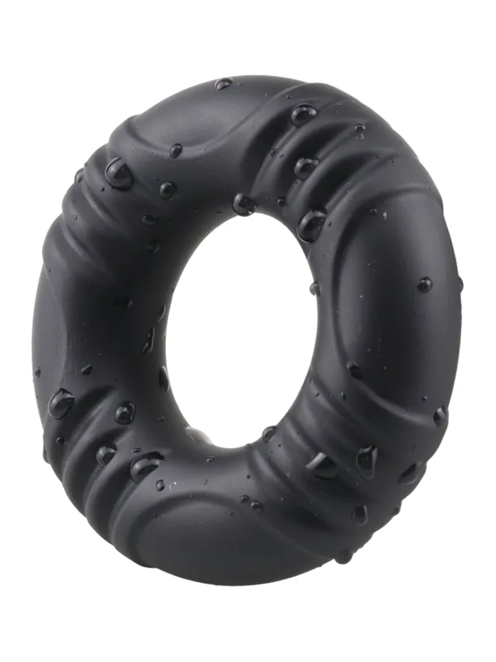 Great Fit Silicone Cock Ring Black - Gaidžio žiedas 1 [full]