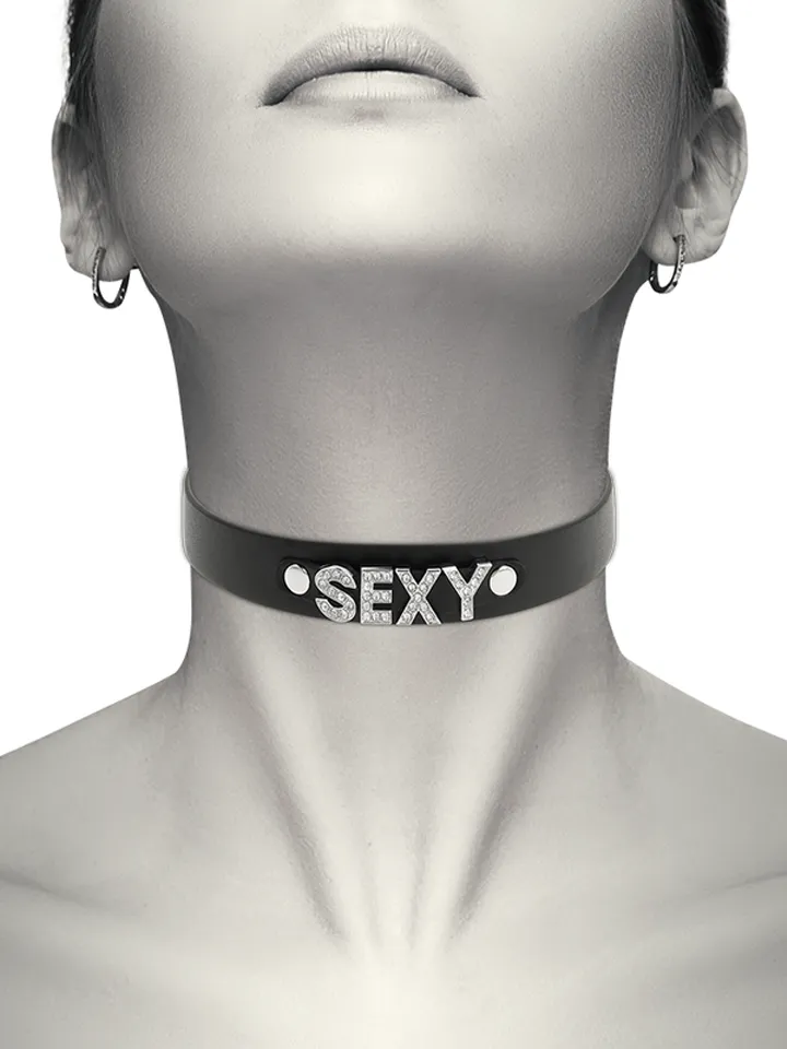 Hand Crafted Choker Vegan Leather Sexy - BDSM Dūsintuvas (Chokeris) 1 [full]