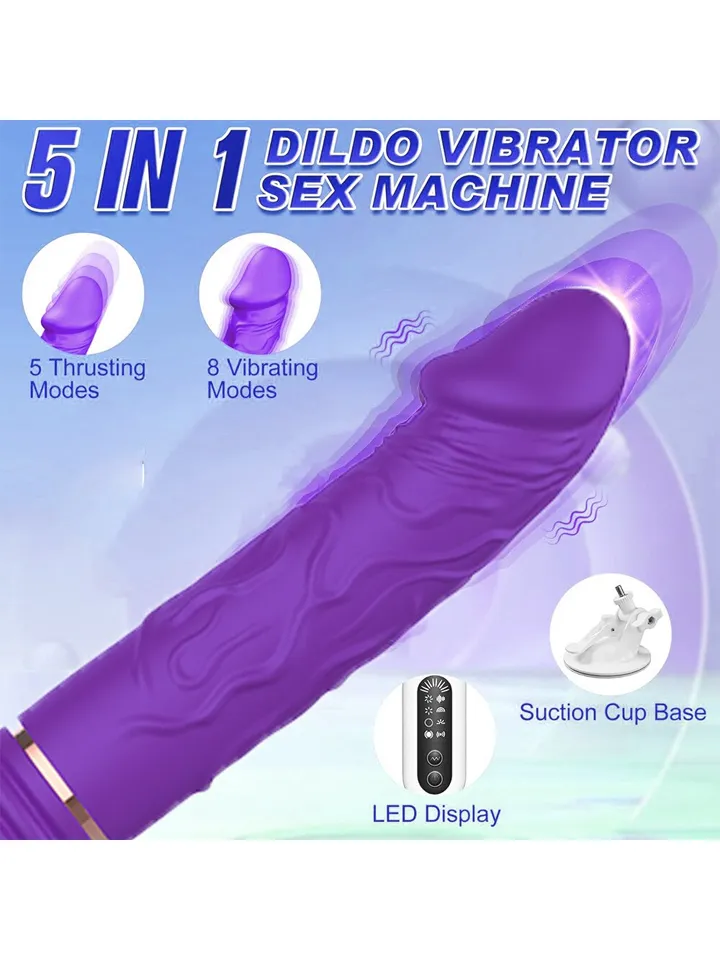 Hands-Free Thrusting & Vibrating Dildo - Sekso mašina 2 [full]