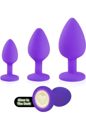 Heart Light Silicone Anal Training Kit - Analinis kištuko rinkinys 1