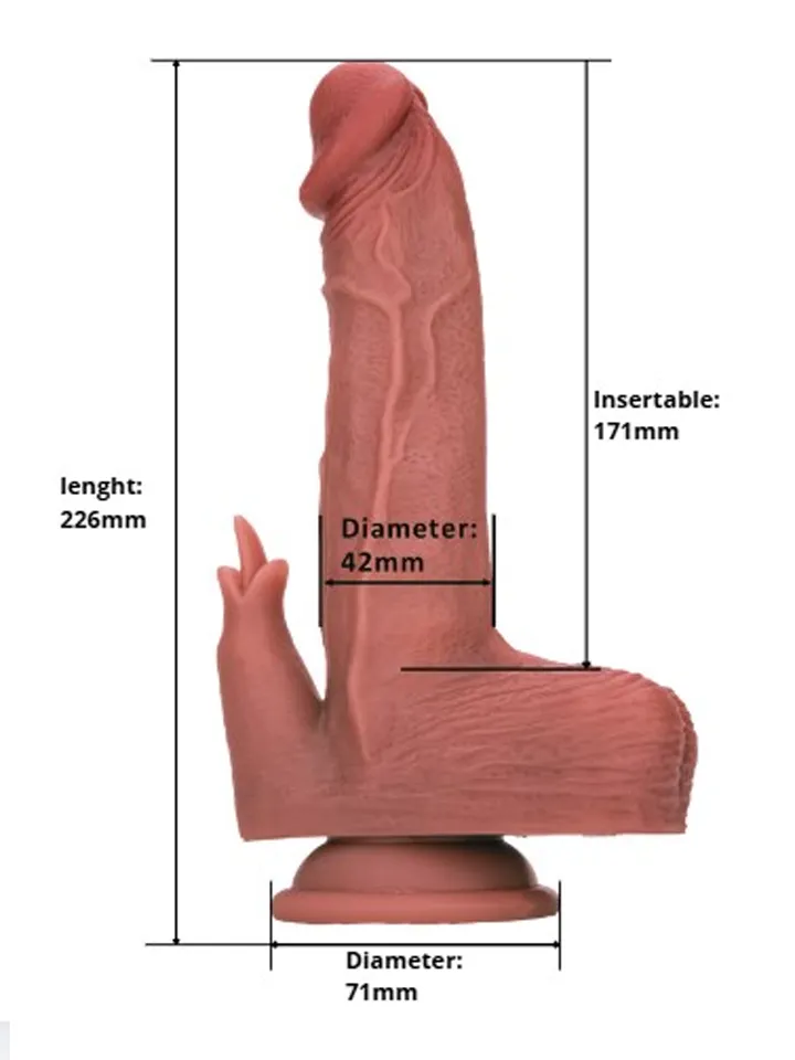Heated Thrusting & Rotating Dildo With Clitoral Stimulation - Vibruojantis dildo 6 [full]