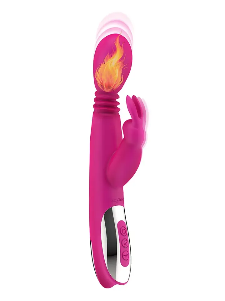 Heating Thrusting Vibrator Pink - Šildymo triušio vibratorius 1 [full]