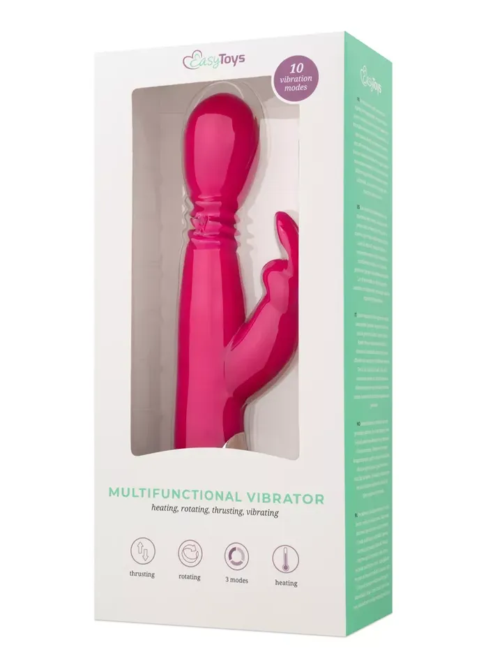 Heating Thrusting Vibrator Pink - Šildymo triušio vibratorius 4 [full]