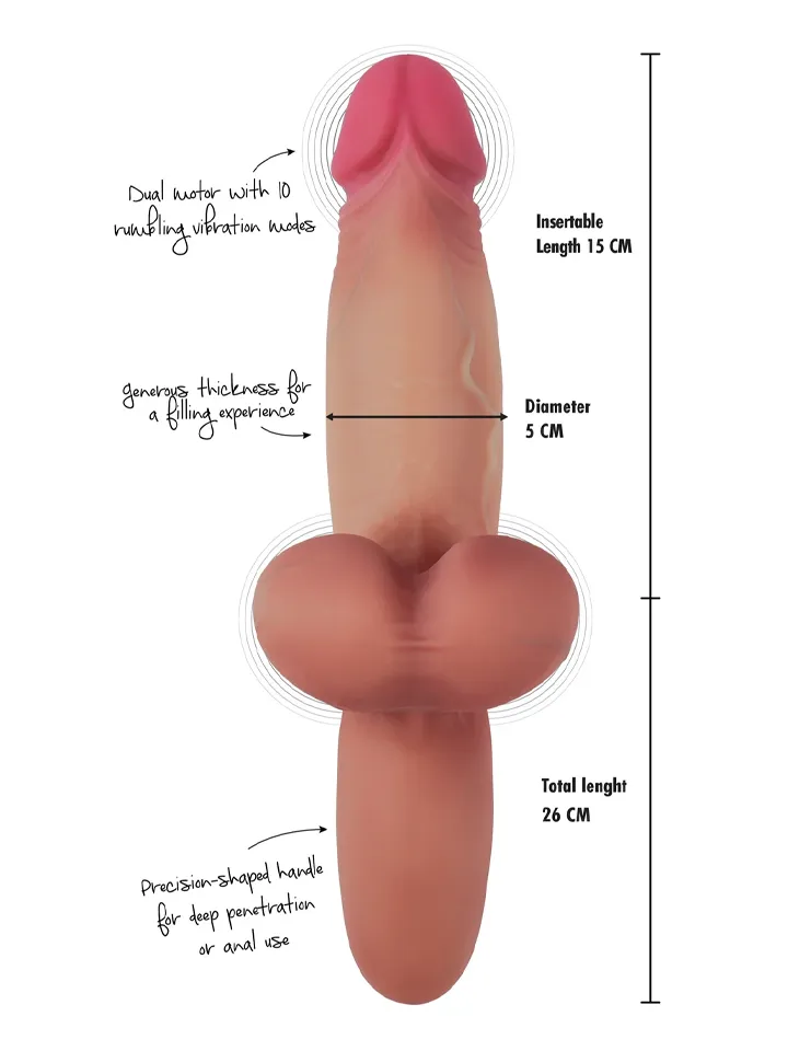 Heavy Hitter Vibrating Dildo Liquid Silicone - Vibruojantis dildo 2 [full]