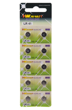 Hi-Watt LR41 10-pack batterier - Baterijos LR41 1