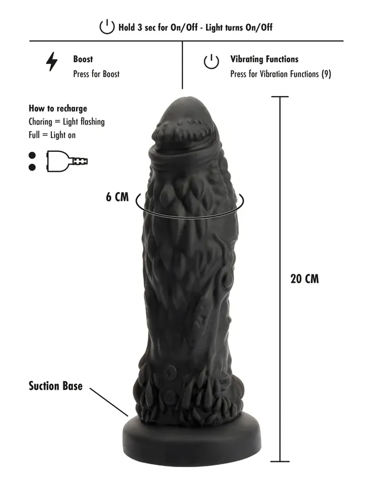 Hidden Desire Goblin Vibrating Monster Dong 20 cm - Monster dildo 2 [full]