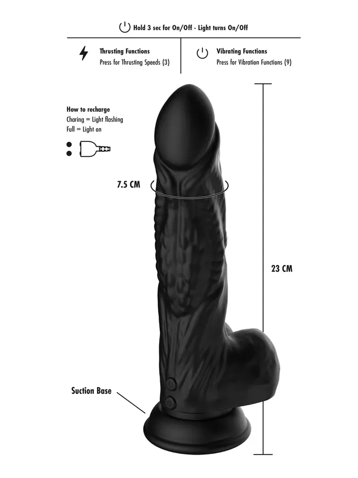 Hidden Desire Raptor Monster Vibrating Dildo 23 cm - Monster dildo 2 [full]