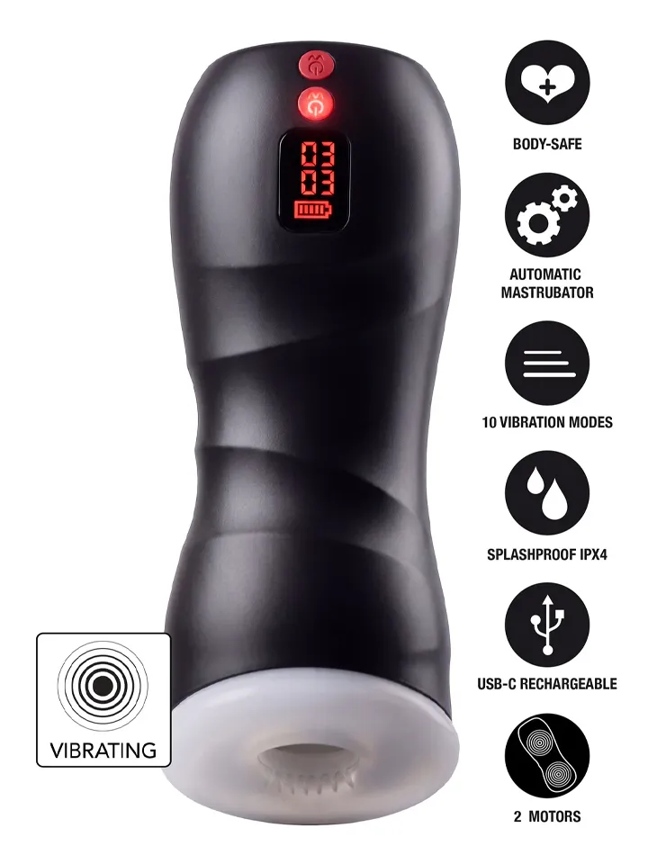 Hidden Desire Vibrating Twin Turbo Masturbator - Vibruojantis masturbatorius 1 [full]