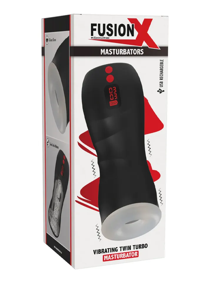 Hidden Desire Vibrating Twin Turbo Masturbator - Vibruojantis masturbatorius 5 [full]