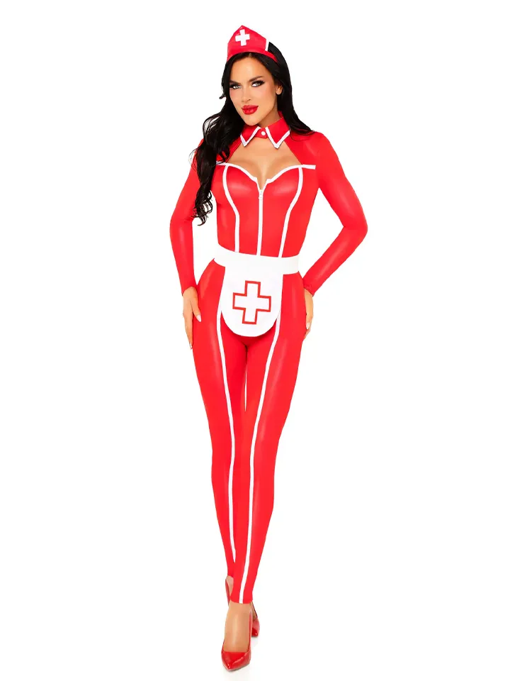 Hospital Heartbreaker Catsuit Red - Slaugytojo kostiumas 2 [full]