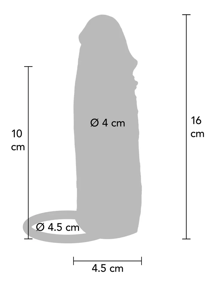 Hydrated Skin Penis Sleeve Silicone 16 cm - Varpos ilgintuvas/varpos rankovė 3 [full]