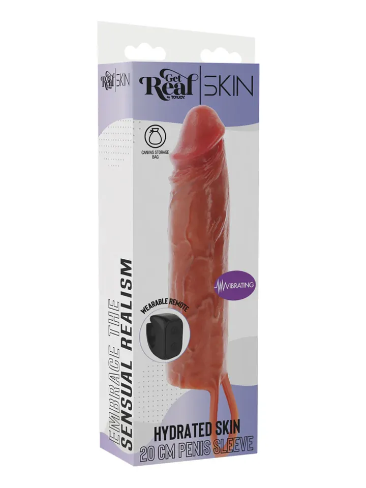 Hydrated Skin Penis Sleeve Vibrating 20 cm - Vibruojantis varpos plėtra 5 [full]