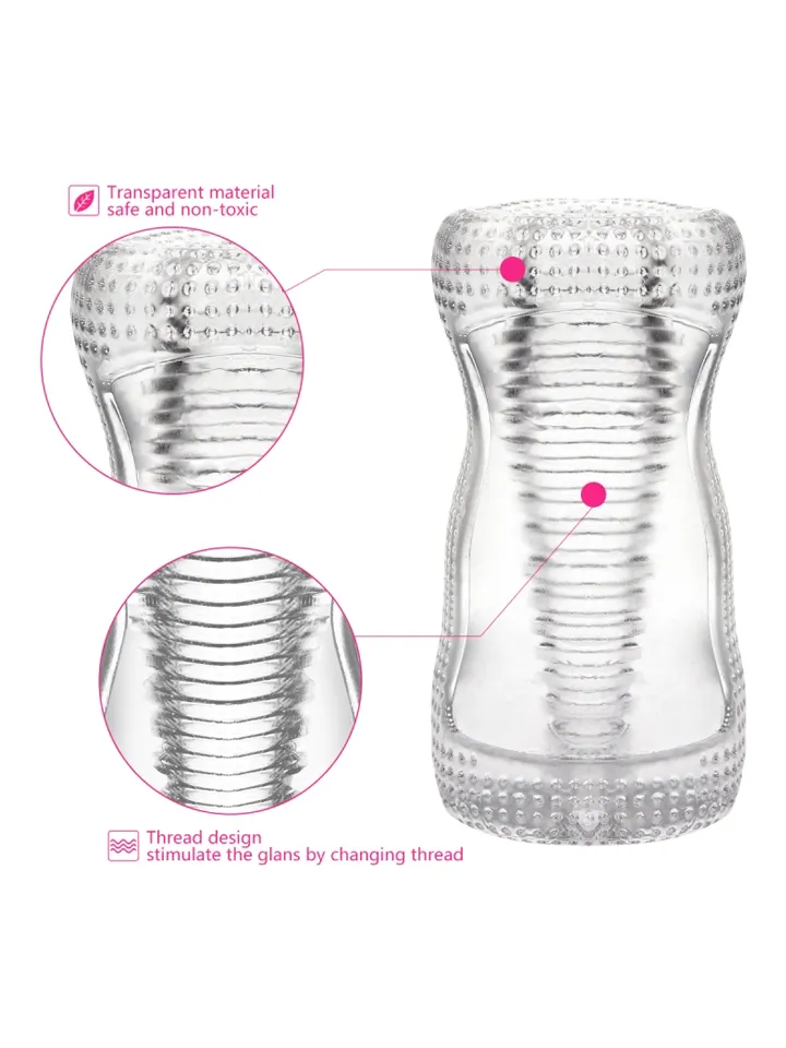 Ice Girl Clear Striated Masturbator - Strokeris 4 [full]