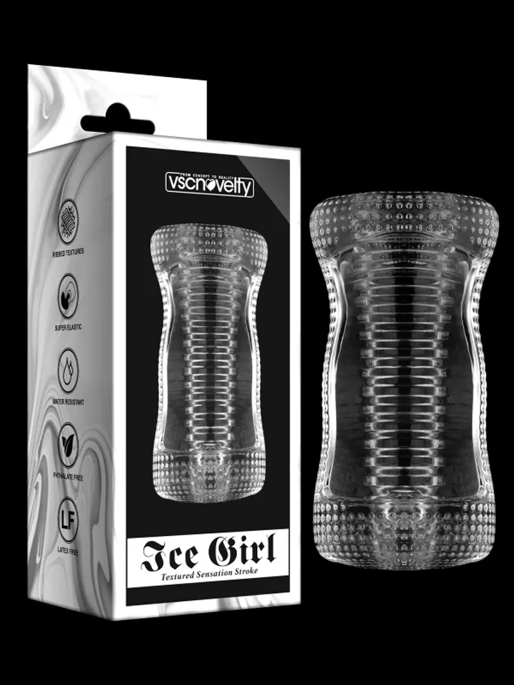 Ice Girl Clear Striated Masturbator - Strokeris 6 [full]