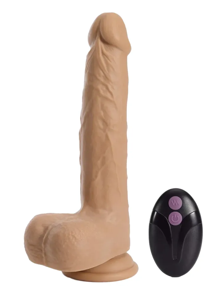 Idalis Thrusting & Vibrating Dildo Flesh 23 cm - Vibruojantis dildo 1 [full]