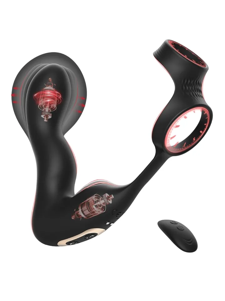 Inflatable Vibrating Prostate Massager - Prostatos vibratorius su varpos žiedu 1 [full]