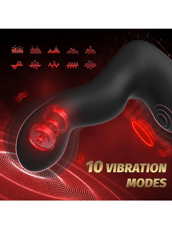 Inflatable Vibrating Prostate Massager - Prostatos vibratorius su varpos žiedu 4 [full]