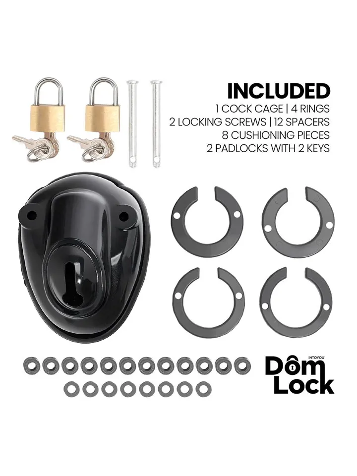 Inmate Chastity Cage With Spacers - Skaistybės narvas 2 [full]