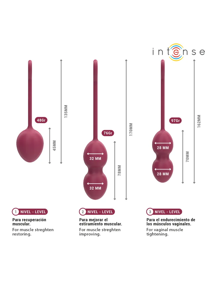 Intense Charli Kegel Ball Kit - Kegelio rutuliai 3 [full]