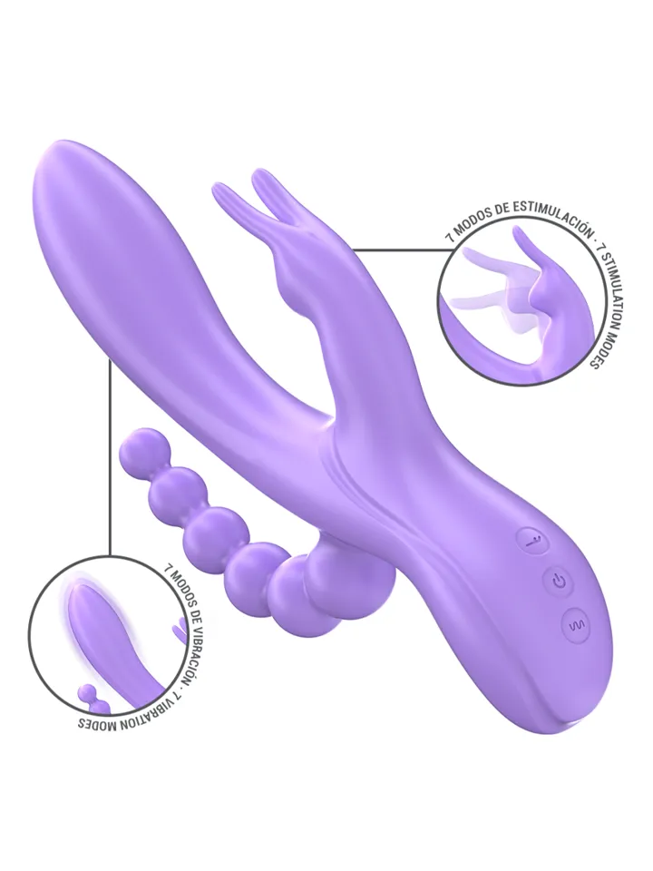 Intense Miko Triple Vibrator Rabbit & Stimulator & Anal - Triušio vibratorius 1 [full]