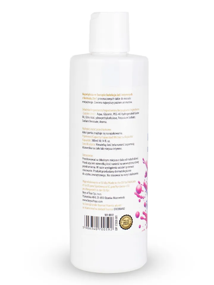 Intim & Massage Lubricant Bubble Gum 300 ml - Lubrikantas ir masažo losjonas 2 [full]