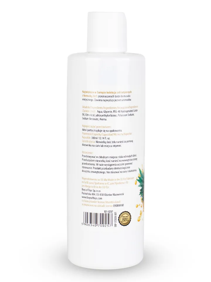 Intim & Massage Lubricant Pineapple 300 ml - Lubrikantas ir masažo losjonas 2 [full]