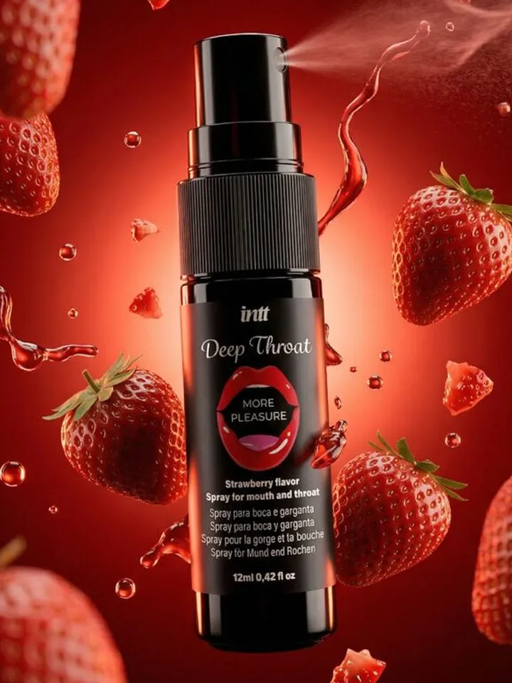 Intt Deep Throat Spray Strawberry 12 ml - Skirstymo purškiklis 2 [full]