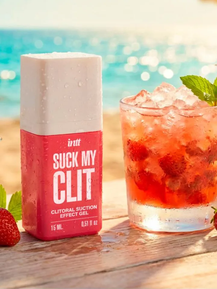 Intt Suck My Clit Gel Wild Strawberry 15ml - Stimuliuojantis gelis 4 [full]