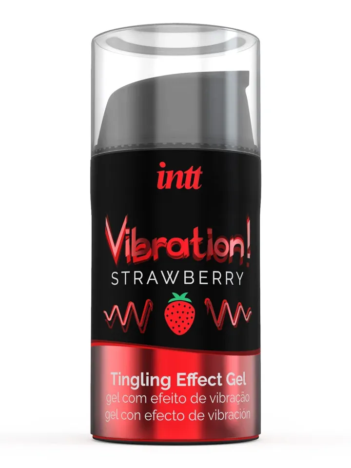 Intt Vibration! Strawberry Liquid Vibrator 15 ml - Stimuliuojantis gelis 1 [full]