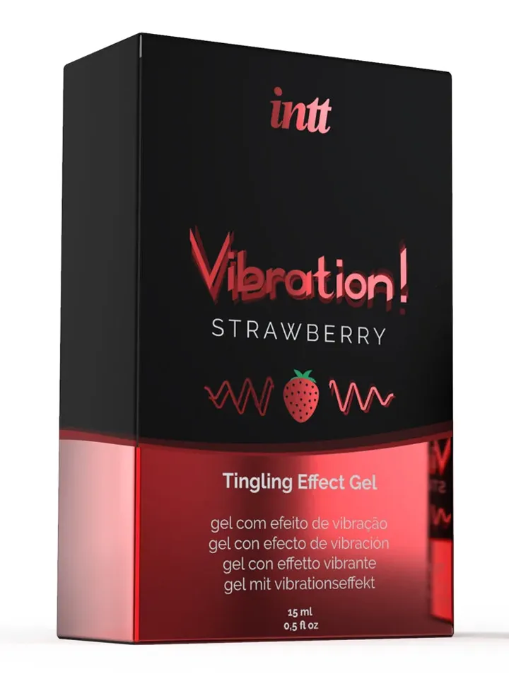 Intt Vibration! Strawberry Liquid Vibrator 15 ml - Stimuliuojantis gelis 2 [full]